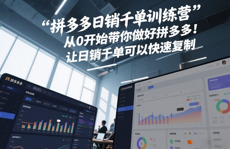 拼多多日销千单训练营，从0开始带你做好拼多多，让日销千单可以快速复制(更新26年5月)-智云网