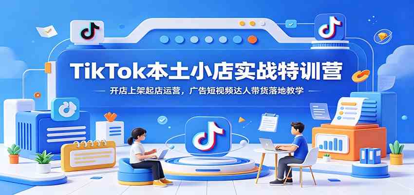 TikTok本土小店实战特训营:开店上架起店运营,广告短视频达人带货落地教学-智云网