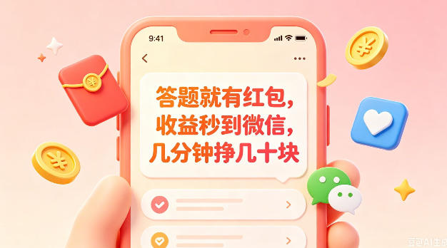 答题就有红包，收益秒到微信，几分钟挣几十块，学生党上班族宝妈都可以玩【揭秘】-智云网