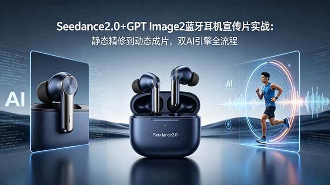 (18730期)Seedance2.0+GPT Image2蓝牙耳机宣传片实战:静态精修到动态成片,双AI引擎全流程-智云网