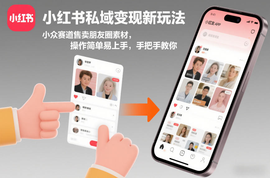 小红书私域变现新玩法,小众赛道售卖朋友圈素材,操作简单易上手,手把手教你-智云网