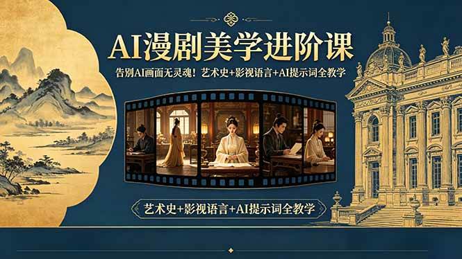 （18802期）告别AI画面无灵魂！AI漫剧美学进阶课-更新，艺术史+影视语言+AI提示词全教学-智云网