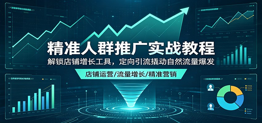 精准人群推广实战教程:解锁店铺增长工具,定向引流撬动自然流量爆发-智云网