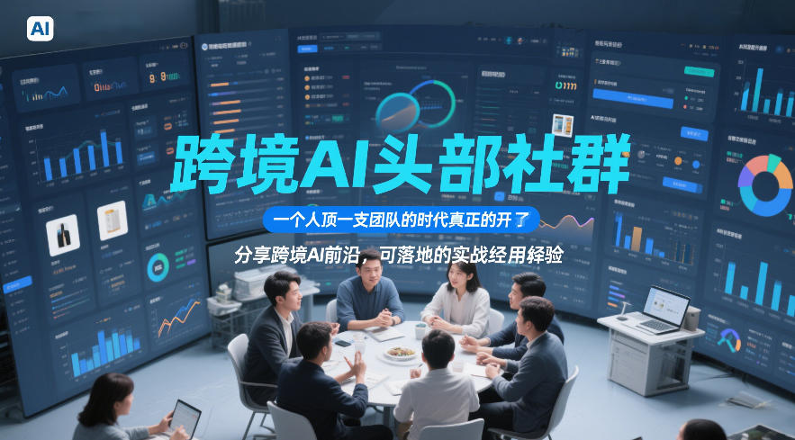 跨境AI头部社群,一个人顶一支团队的时代真正的开始了,分享跨境AI前沿,可落地的实战经验-智云网