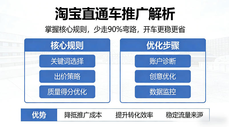 淘宝直通车推广解析,掌握核心规则,少走90%弯路,开车更稳更省-智云网
