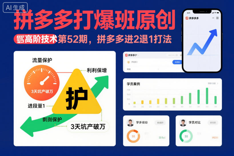拼多多打爆班原创高阶技术第52期，拼多多进2退1打法-智云网