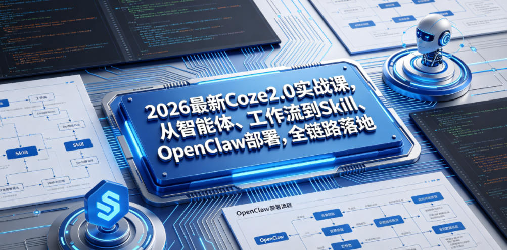 2026最新Coze2.0实战课，从智能体、工作流到Skill、OpenClaw部署，全链路落地-智云网