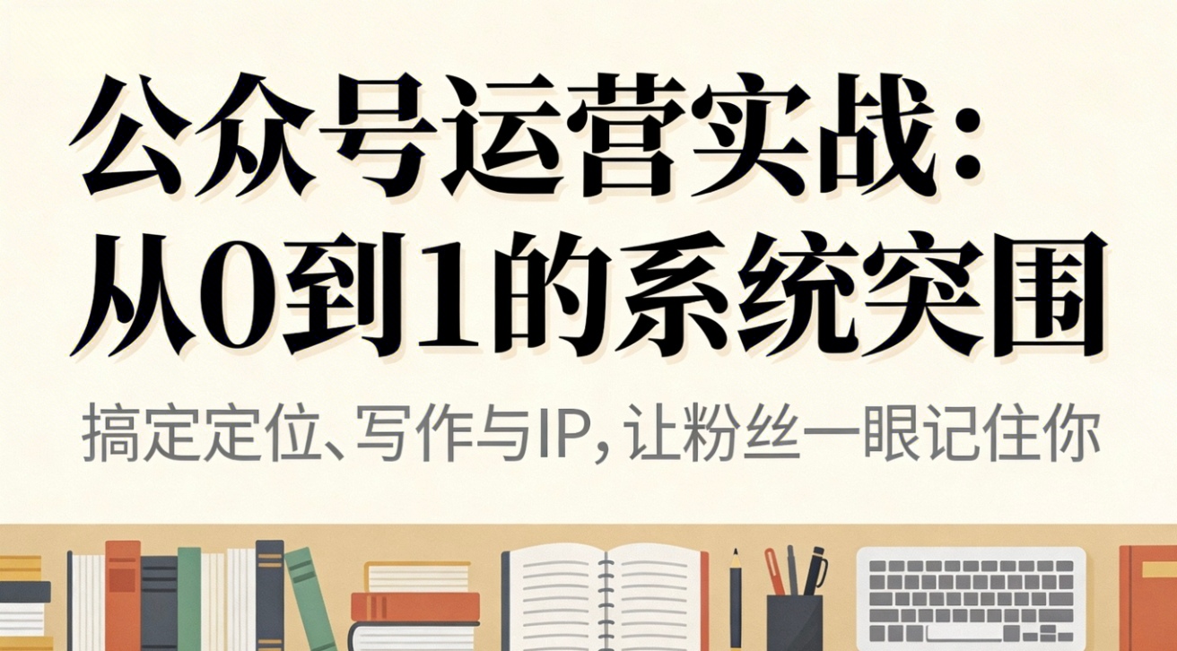 公众号运营实战：从0到1的系统突围-智云网