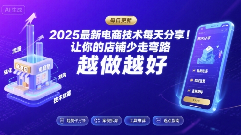 2025-2026最新电商技术每天分享，让你的店铺少走弯路，越做越好(更新26年07月)-智云网