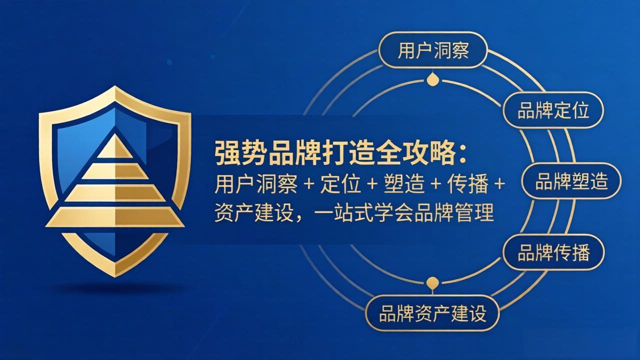 强势品牌打造全攻略：用户洞察 + 定位 + 塑造 + 传播 + 资产建设，一站式学会品牌管理-智云网