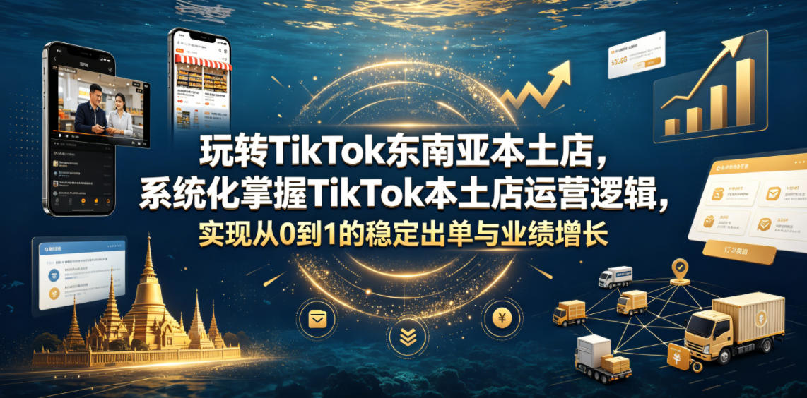 玩转TikTok东南亚本土店,系统化掌握TikTok本土店运营逻辑,实现从0到1的稳定出单与业绩增长-智云网