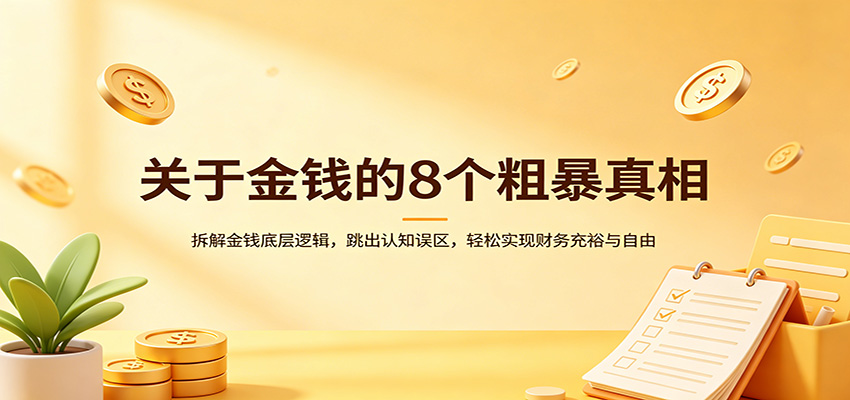关于金钱的8个粗暴真相:拆解金钱底层逻辑,跳出认知误区,轻松实现财务充裕与自由-智云网