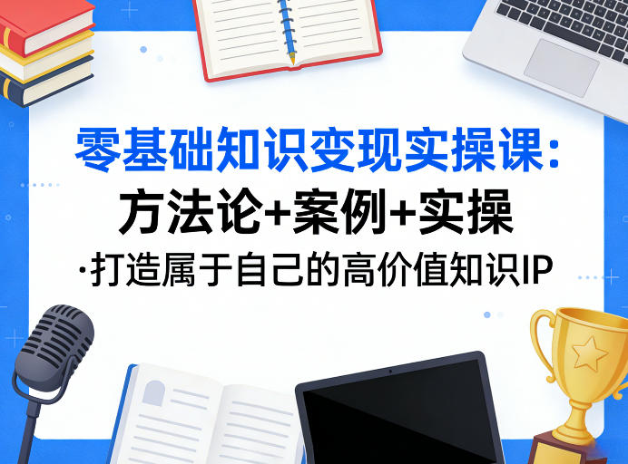 零基础知识变现实操课，方法论+案例+实操，打造属于自己的高价值知识IP-智云网