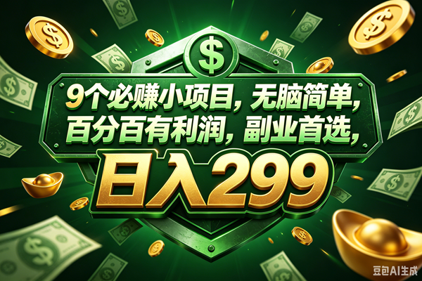 （18712期）9个必赚的小项目，百分百赚，无脑简单，副业首选，日入199+-智云网