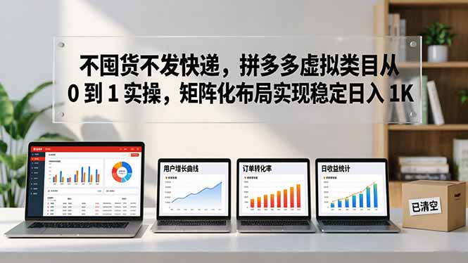 不囤货不发快递，拼多多虚拟类目从 0 到 1 实操，矩阵化布局实现稳定日入 1K-智云网