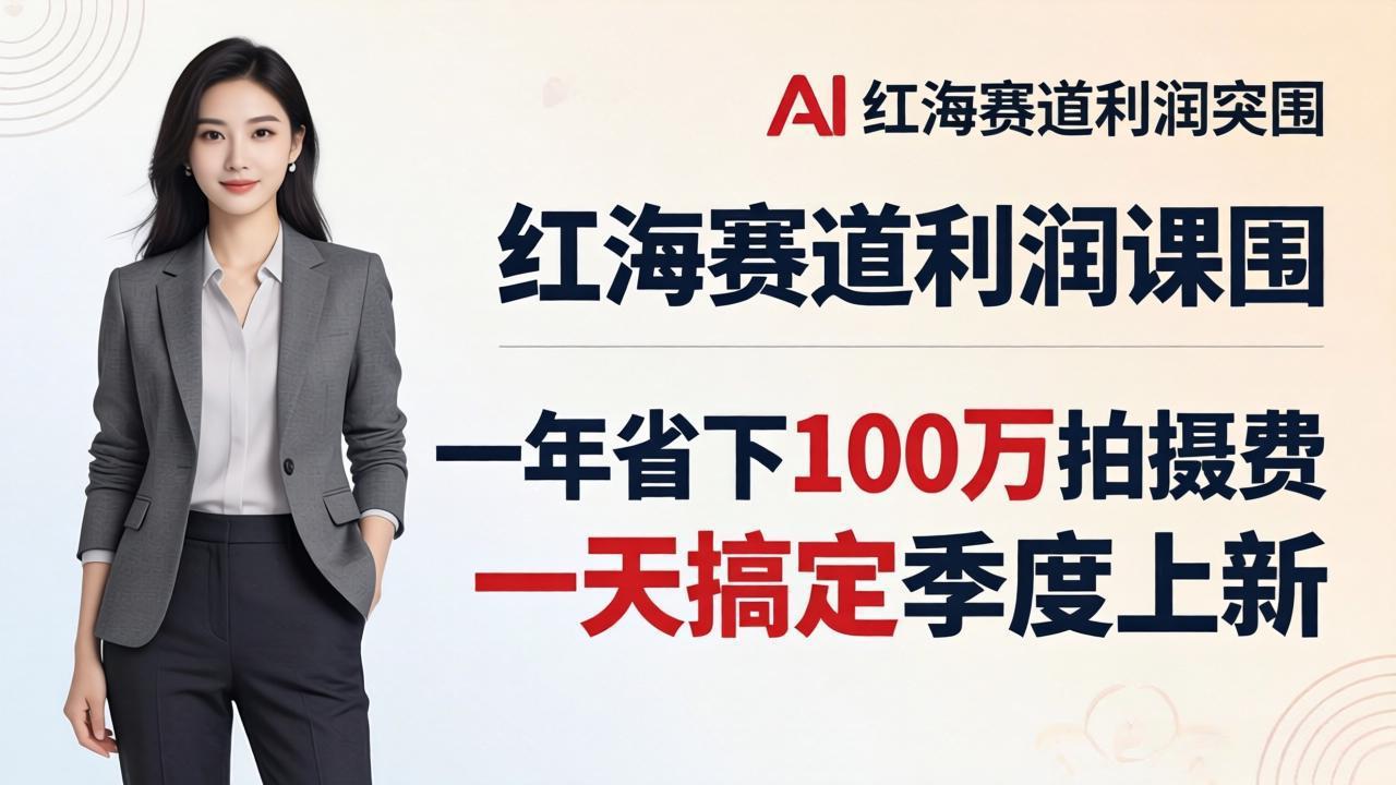 服装老板AI模特图课:一年省下100万拍摄费,一天搞定季度上新,红海赛道利润突围-智云网