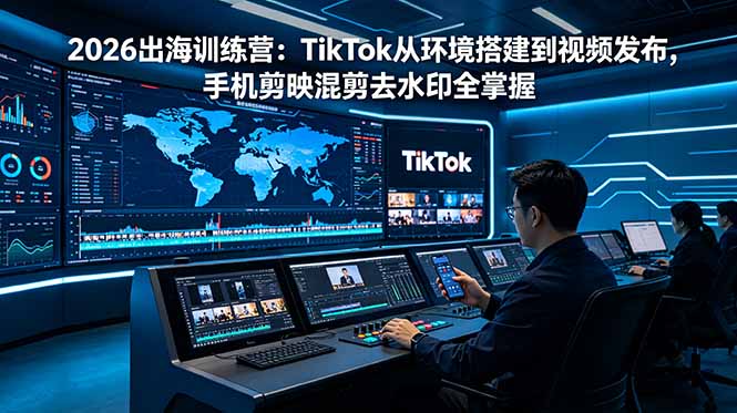2026出海训练营:TikTok从环境搭建到视频发布,手机剪映混剪去水印全掌握-智云网
