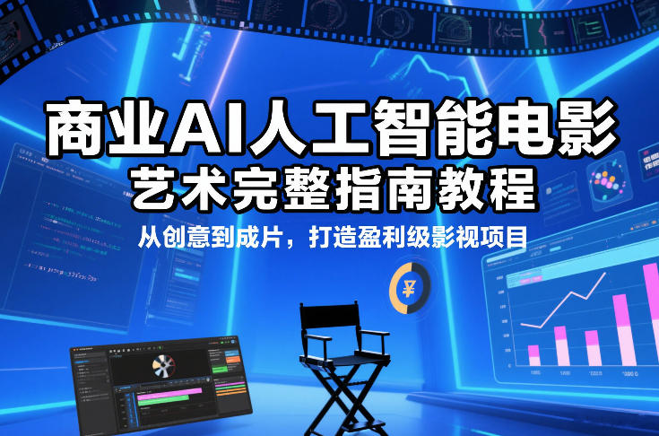 商业AI人工智能电影制作的艺术完整指南教程,从创意到成片,打造盈利级影视项目-智云网