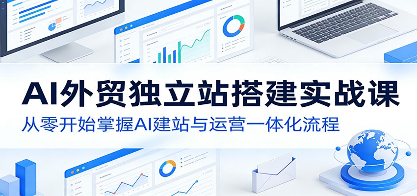 AI外贸独立站搭建实战课:从零开始掌握AI建站与运营一体化流程-智云网