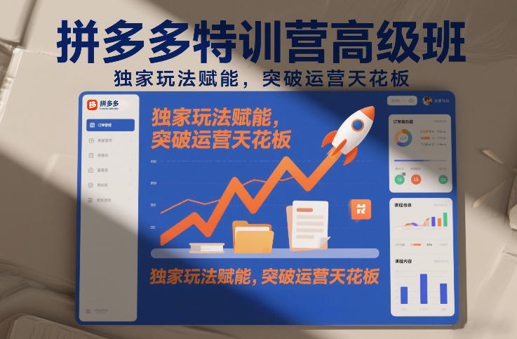 拼多多特训营高阶班，独家玩法赋能，突破运营天花板（更新26年7月11日）-智云网
