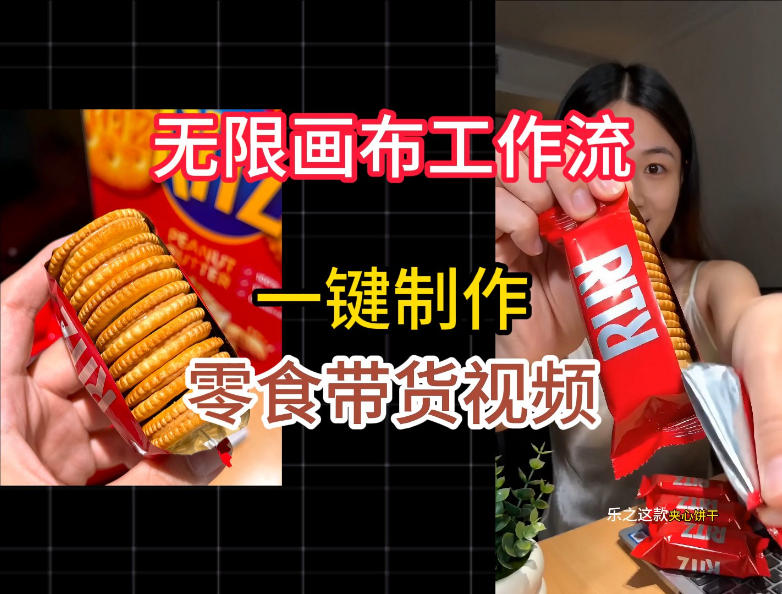 无限画布工作流一键制作零食带货视频,操作简单实操教学-智云网