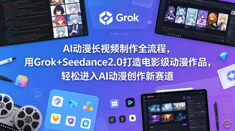 AI动漫长视频制作全流程,用Grok+Seedance2.0打造电影级动漫作品,轻松进入AI动漫创作新赛道-智云网