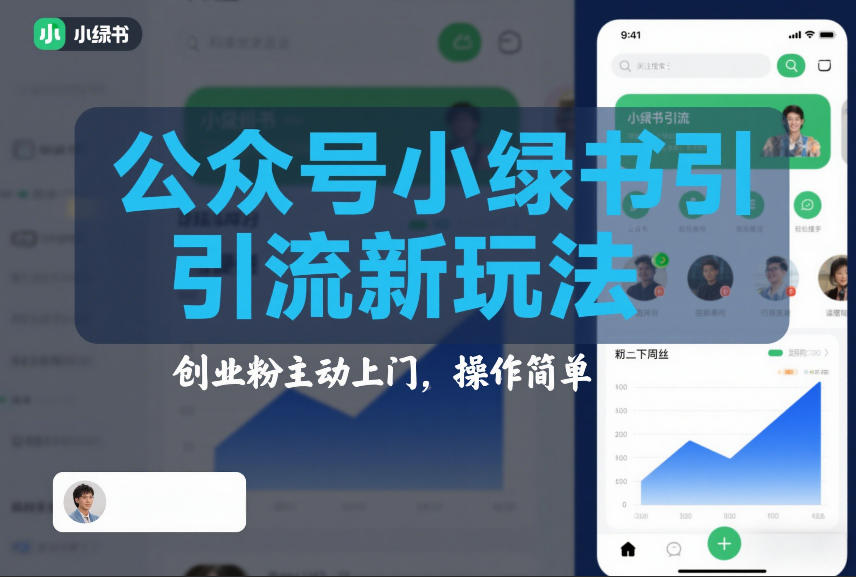 公众号小绿书引流新玩法,创业粉主动上门,操作简单-智云网