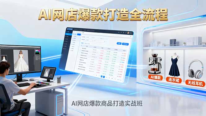 AI网店爆款商品打造实战班：AI技术实现商品图智能处理，快速搭建AI网店-智云网
