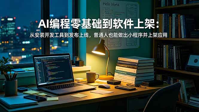 (19109期)AI编程零基础到软件上架:从安装开发工具到发布上线,普通人也能做出小程序并上架应用商店-智云网