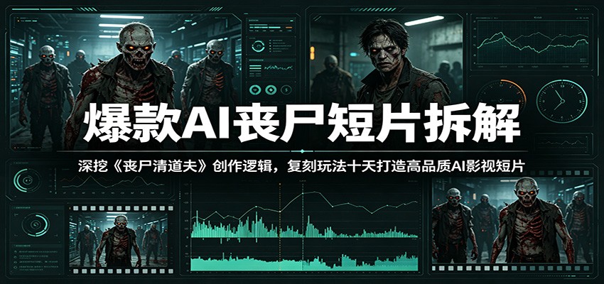 爆款AI丧尸短片拆解:深挖《丧尸清道夫》创作逻辑,复刻玩法快速打造高品质AI影视短片-智云网