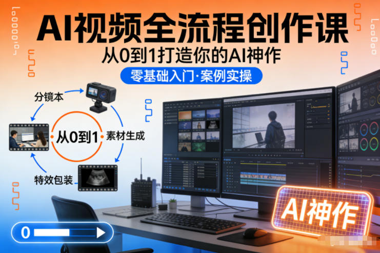 AI视频全流程创作课，从0到1打造你的AI神作-智云网