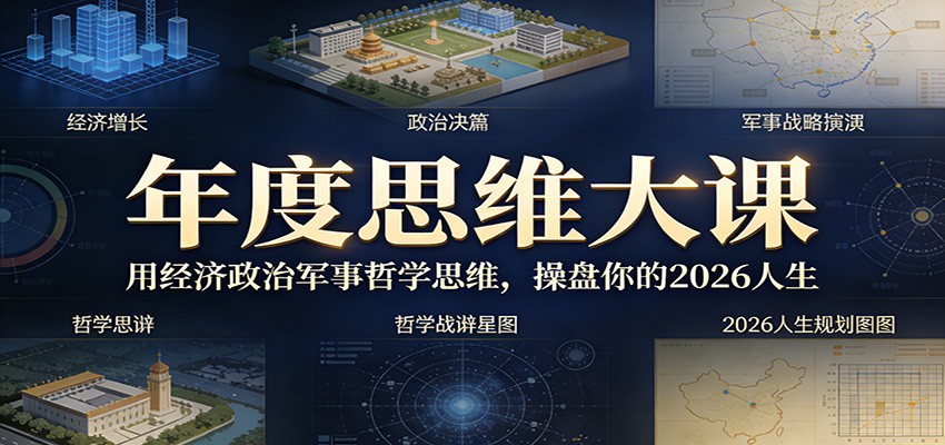 年度思维大课,用经济政治军事哲学思维,操盘你的2026人生-智云网