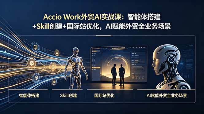 (19086期)Accio Work外贸AI实战课:智能体搭建+Skill创建+国际站优化,AI赋能外贸全业务场景-智云网