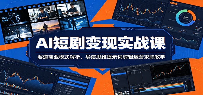 AI短剧变现实战课:赛道商业模式解析,导演思维提示词剪辑运营求职教学-智云网