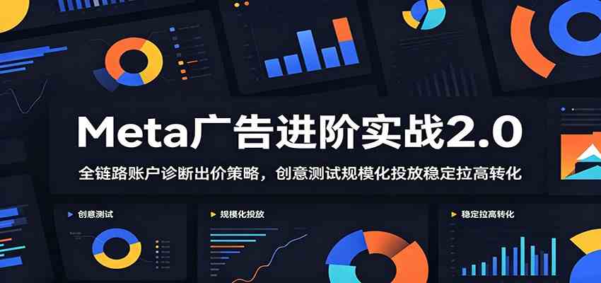 Meta广告进阶实战2.0:全链路账户诊断出价策略,创意测试规模化投放稳定拉高转化-智云网